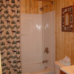 bathroom in cabin.